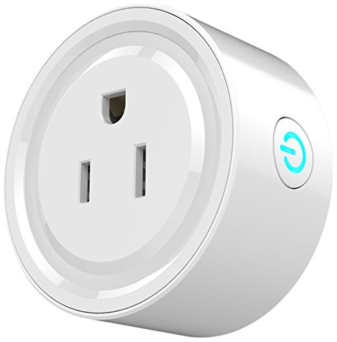 WiFi Smart Plug Mini Smart Outlet Socket Wireless Switch Compatible with Alexa Echo and  Google Home, Remote Control Your Device from Anywhere, No hub Required, Timing Function
