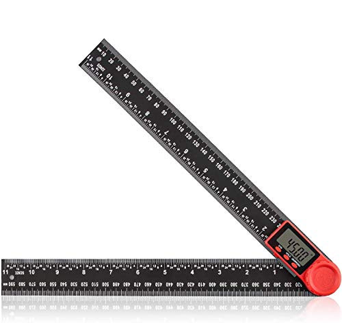 Digital Angle Finder, eSynic Angle Protractor 12 Inch/300mm Carbon Fiber plus ABS Digital Angle Finder Ruler with Zeroing Resetting LCD Display for Woodworking, Construction, Repairing etc. Digital Angle Finder, eSynic Angle Protractor 12 Inch/300mm Carbon Fiber plus ABS Digital Angle Finder Ruler with Zeroing Resetting LCD Display for Woodworking, Construction, Repairing etc.