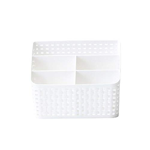 HLD Desktop Plastic Storage Box Multifunctional Five Grid Sundries Storage Finishing Box Cosmetics Remote Control Office Storage Box Cosmetic Cases -Color : A-