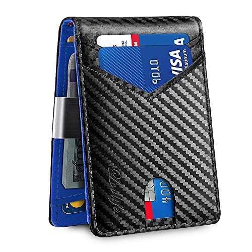 Lovlife Mens Slim Wallet with Money Clip Larger Capacity Up To 12 Cards RFID Blocking Wallets for Men Bifold Credit Card Holder
