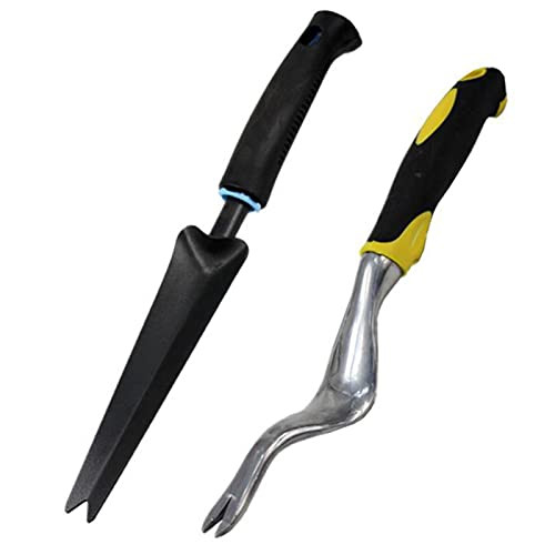 Oridya 2 pcs Dandelion Weeding Removal Cutter Tools Garden Weeding Removal Gardening Weed Puller with Ergonomic Handle for Garden Lawn Farmland Transplant -Black Handle plusAluminum Weed Puller- Oridya 2 pcs Dandelion Weeding Removal Cutter Tools Garden Weeding Removal Gardening Weed Puller with Ergonomic Handle for Garden Lawn Farmland Transplant -Black Handle plusAluminum Weed Puller-