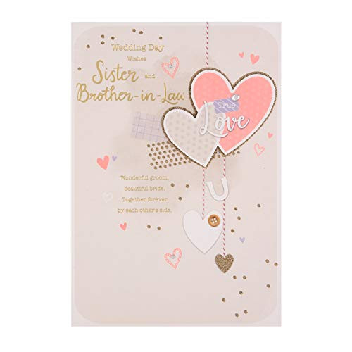 Hallmark Sister and Brother in Law Wedding Card 'True Love' - Medium