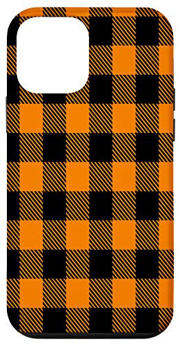 iPhone 12 mini Orange Plaid Case