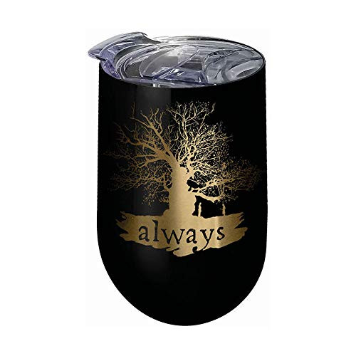Spoontiques 16961 Harry Potter Always Stainless Steel Tumbler 16 ounces Black