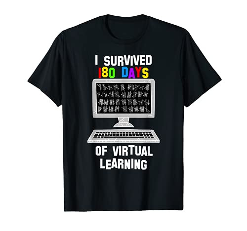 Last Day of School Virtual Online Remote Survivor 2020-2021 T-Shirt