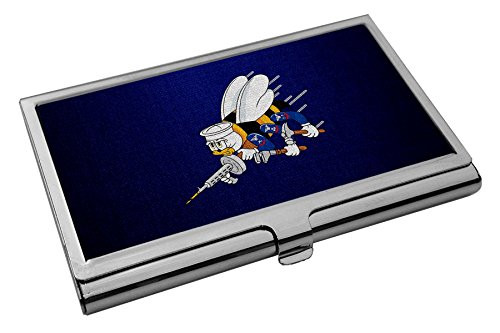 Business Card Holder - US Naval Construction Force -CBS, Seabees-, Logo