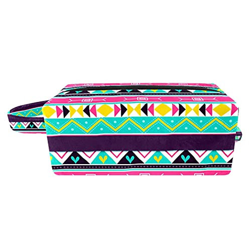 imobaby Bohemia Boho Long Cosmetic Bags Organizer Pouch Handy Travel Toiletry Makeup Bag with Zipper and Handle