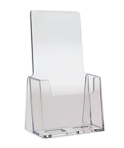 Source One Premium Counter Top TriFold 4-Inch Wide Acrylic Brochure Holder (S1-CT-TRI) (6 Pack)
