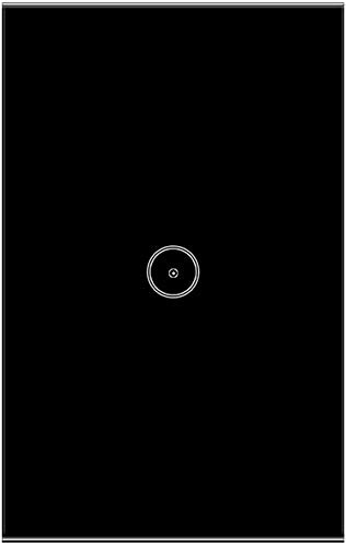 Jinvoo WiFi smart wall touch light switch, smart phone remote control, compatible with iOS and Android, with Alexa Echo and Google Assistant, ETL certified -WIFI-1gang switch-Black 1pack-