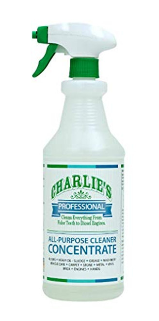 Charlie's Professional Biodegradable Non-Toxic All Purpose Cleaner Concentrate, 32oz Spray Bottle