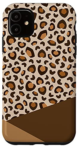 iPhone 11 Cute Leopard Pattern Cheetah Print Aesthetic Beige Brown Case