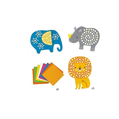 DJECO Soft Jungle Foam Sticker Mosaic Collage