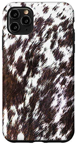 iPhone 11 Pro Max Cow Milk Cowhide Skin Print Farm Animal Brown Lovers Gift Case