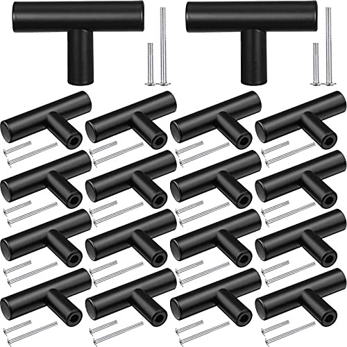 18 Pieces Black Cabinet Knobs Cabinets Single Hole Knobs Cabinet Knobs Matte Black Kitchen Cabinet Knobs Pulls Drawer Handles Kitchen Cupboard Dresser T Bar Knobs