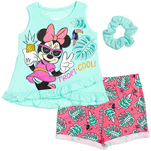 Disney Minnie Mouse Toddler Girls Crossover T-Shirt French Terry Shorts Set Blue 5T Disney Minnie Mouse Toddler Girls Crossover T-Shirt French Terry Shorts Set Blue 5T