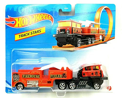 DieCast Hotwheels Track Stars Firehouse Fueler Fire Truck DieCast Hotwheels Track Stars Firehouse Fueler Fire Truck
