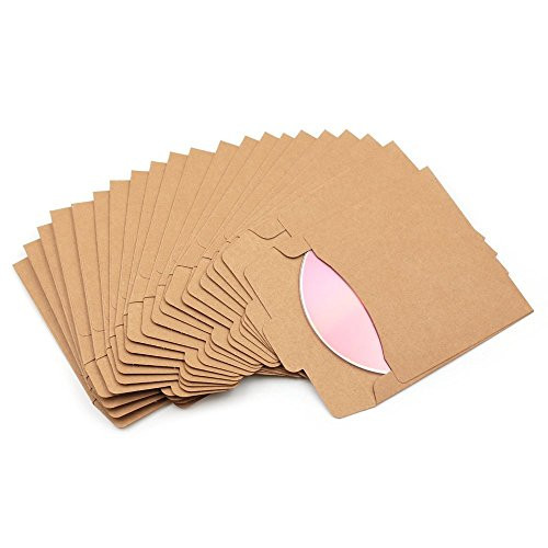 CD DVD Kraft Paper Sleeves Envelope Wedding Party CD DVD Paper Cover Bag Thick CD DVD Pack Case Holder -50Pcs, Brown-
