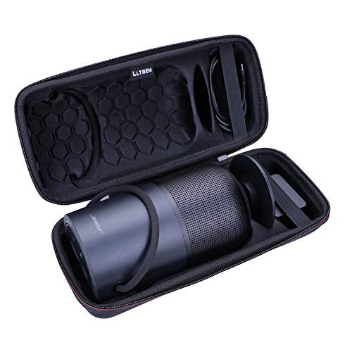 LTGEM EVA Hard Case for Bose Portable Home/Smart Speaker -Fits Charging Cradle- - Black