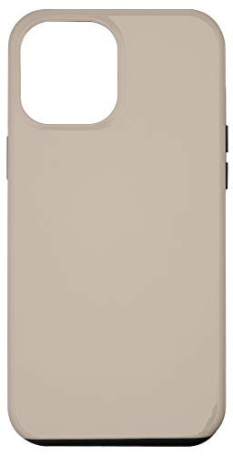 iPhone 12 Pro Max Brown Light Beige Earthy Pastel Color Simple Minimal Case
