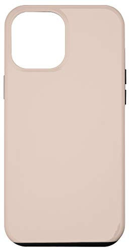 iPhone 12 Pro Max Beige Nude Light Salmon brown Simple Color Design Case