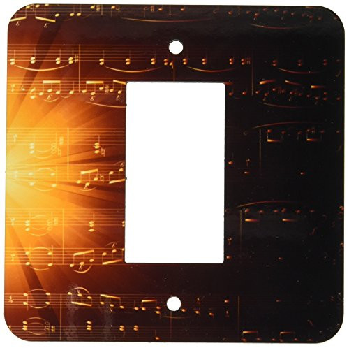 Rikki Knight Music Sheet Glow Single GFI Light Switch Plate