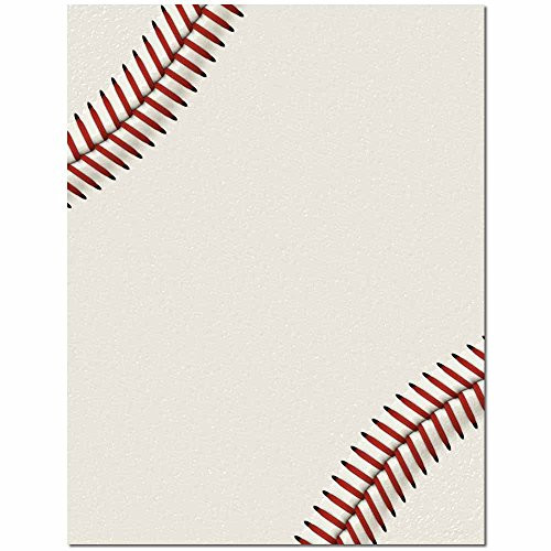 Baseball Letterhead Laser  and  Inkjet Printer Paper, 100 pack