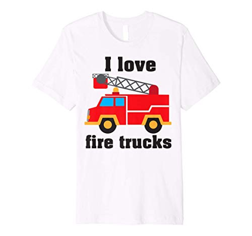 I Love Fire Truck Shirt | Cool Kids Fire Engine Tee Gift