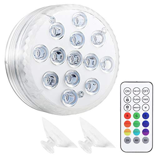 Submersible Pool Lights, Remote Control Underwater Pond LED Lights Waterproof 16 Colors Changing Pond Lights for Aquarium, Tub, Ponds, Swimming Pool Garden Wedding Party Decor -1-