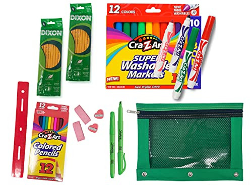 School Supplies Kit -12 Items Refill Bundle-, Teaching Supplies, Wooden Pencils, School Supplies for Kids, Back to School Supplies, Kids School Supplies, High School Supplies, Study Supplies