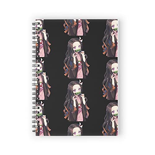 A5 Spiral Notebook Demon slayer Notebook, 160 Pages, for Girl  and  Boy Office, School Supplies