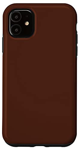 iPhone 11 Chocolate Brown Simple One Color Minimal Sexy Neutral Nude Case