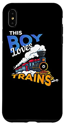 iPhone XS Max Locomotive Engine Railroad Gift - This Boy Loves Trains Case