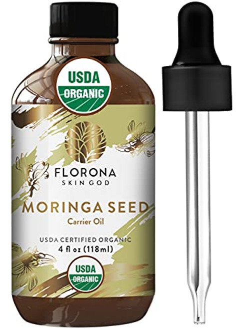 Florona Moringa Oil 4 Oz USDA Organic Face and Hair Oil, Aromatherapy Products Therapeutic Grade -Moringa USDA- Florona Moringa Oil 4 Oz USDA Organic Face and Hair Oil, Aromatherapy Products Therapeutic Grade -Moringa USDA-
