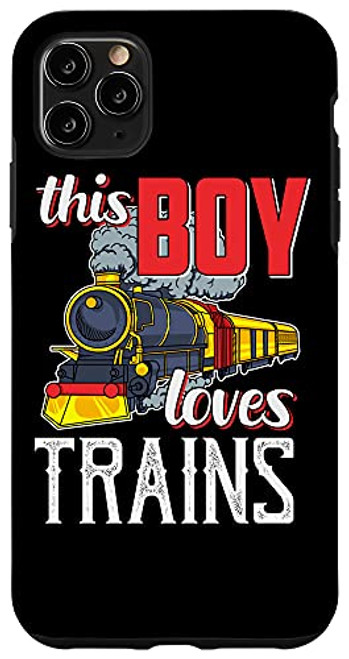 iPhone 11 Pro Max Locomotive Steam Engine Railfan Gift -This Boy Loves Trains Case iPhone 11 Pro Max Locomotive Steam Engine Railfan Gift -This Boy Loves Trains Case