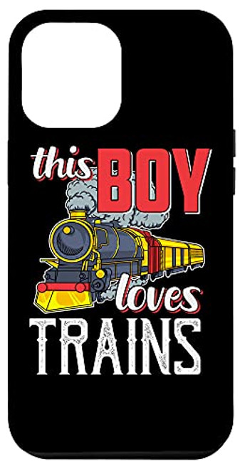 iPhone 12 Pro Max Locomotive Steam Engine Railfan Gift -This Boy Loves Trains Case iPhone 12 Pro Max Locomotive Steam Engine Railfan Gift -This Boy Loves Trains Case