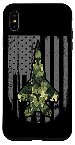 iPhone XS Max Air Force F-15 Twin Engine Fighter American Jet Camouflage Case