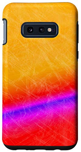 Galaxy S10e Rainbow Gradient Design Yellow Red Pink Purple Orange Case