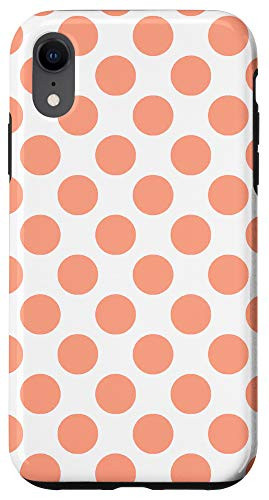 iPhone XR Polka Dot Pattern Design Peach Orange Case