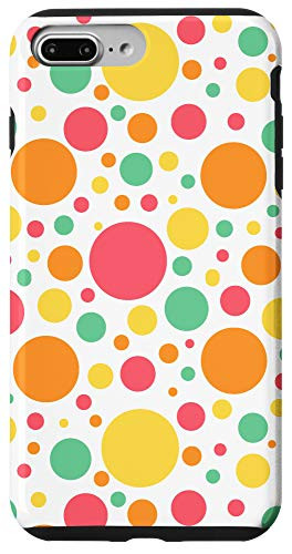 iPhone 7 Plus/8 Plus Multi Color Spots and Dots Pattern Green Yellow Orange Case