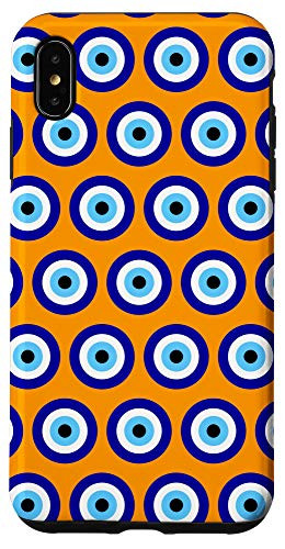iPhone XS Max Evil eye Phone Case Blue and Orange Simple Classic Cover Case