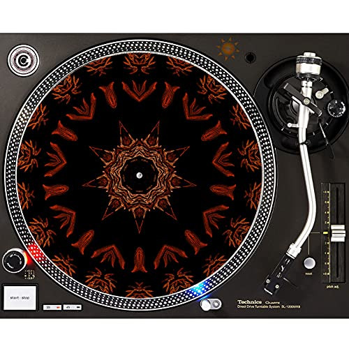 DJ Turntable Premium Cork Slipmat - Orange Rush