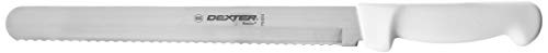 Dexter Russell P94804 10-in Scalloped Bread Knife w/White Polypropylene Handle