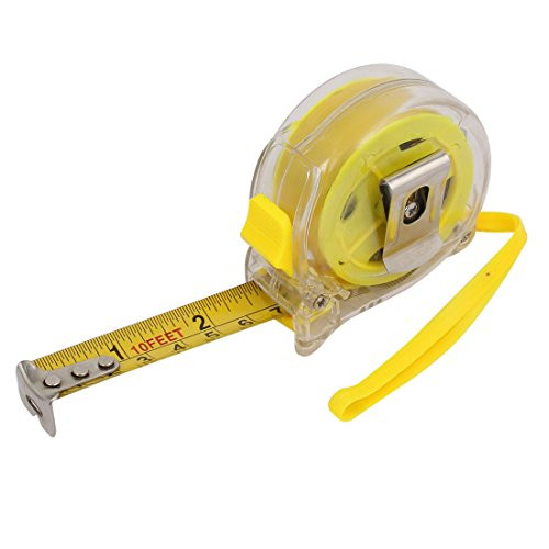 Aexit 10Ft Plastic Case Imperial and Metric Measuring Tape Measure Tool Yellow -f0c9e5446db51c2dd25fce4aec6d01ba-