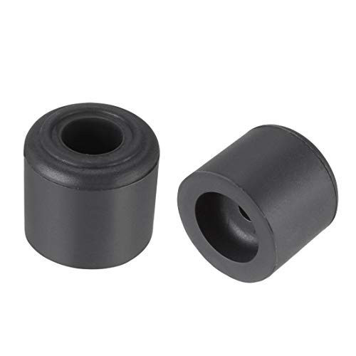 Replacement Rubber Door Stop Bolt Tips: Door Stop Stops, Springe Hinge end caps for Wall Floor Protection, Universal Size, 28 mm x 25 mm Black 2 Pieces
