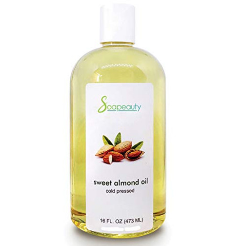 Sweet Almond Oil Organic Cold Pressed Unrefined | 100 percent Pure Natural Available in Bulk | Carrier for Essential Oils, Moisturizer for Skin, Face  and  Hair, Soap Making | Sizes 4OZ to 1 Gallon | -16 OZ- Sweet Almond Oil Organic Cold Pressed Unrefined | 100 percent Pure Natural Available in Bulk | Carrier for Essential Oils, Moisturizer for Skin, Face  and  Hair, Soap Making | Sizes 4OZ to 1 Gallon | -16 OZ-