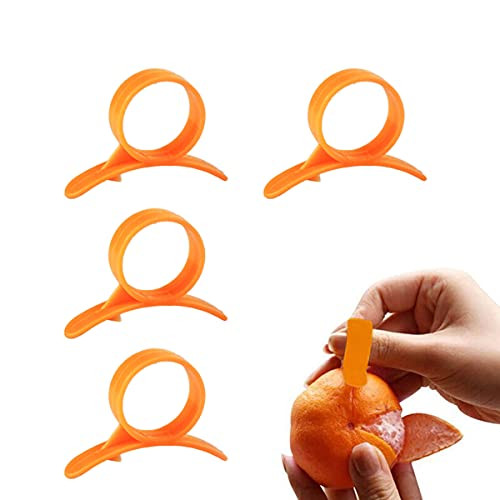 4 PCS Plastic Round Orange Peeler, Citrus Peeler Creative Orange Peeler