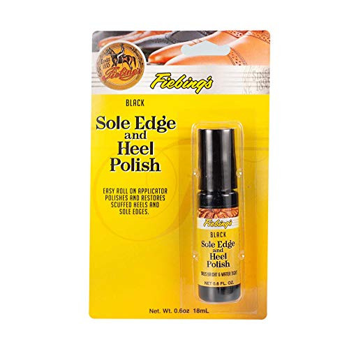 Fiebing's Sole Edge and Heel Polish - Restore Scuffed Heels and Sole Edges to Shoes - Black - .06 oz