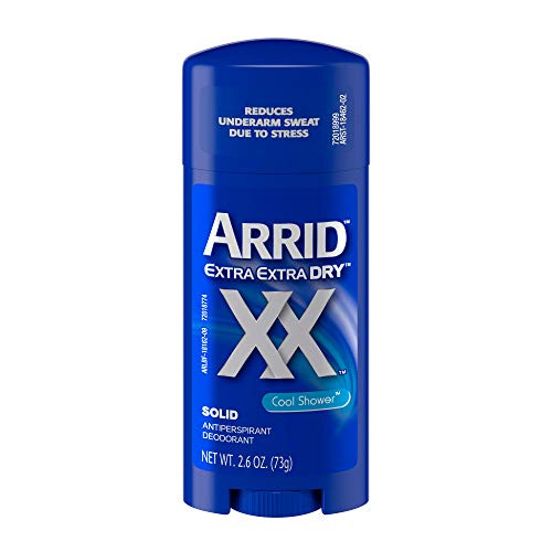 Arrid XX Extra Extra Dry Solid Antiperspirant Deodorant, Cool Shower, 2.6 oz -Pack of 6 -Package May Vary-