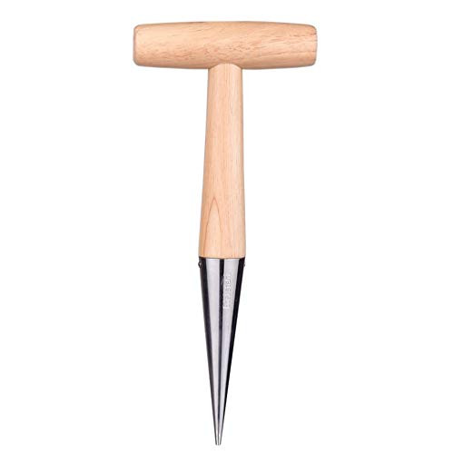 Yardwe Wooden Handle Hand Dibber Hand Held Bulb Planter Seeder Tool Flower Plant Sow Seedlings Dibber and Widger Tool