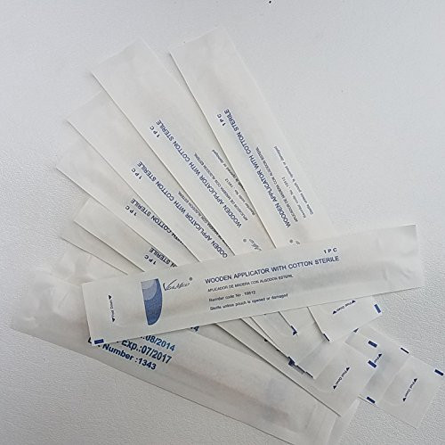 Cotton Tipped Applicator w/Long Wood Handle Swabs 6" Sterile 100/box 1 per Bag